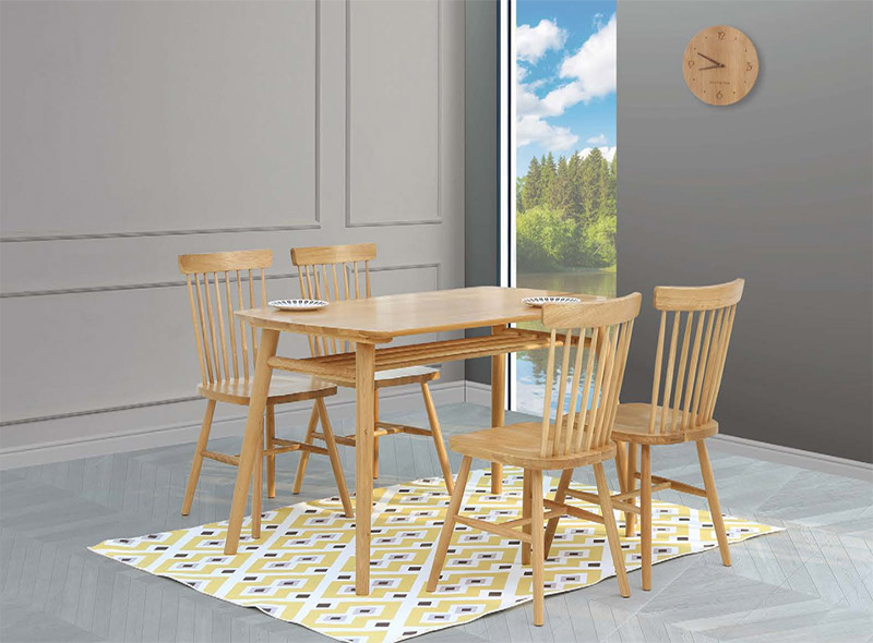 双层圆条餐桌1300/1350*750*750